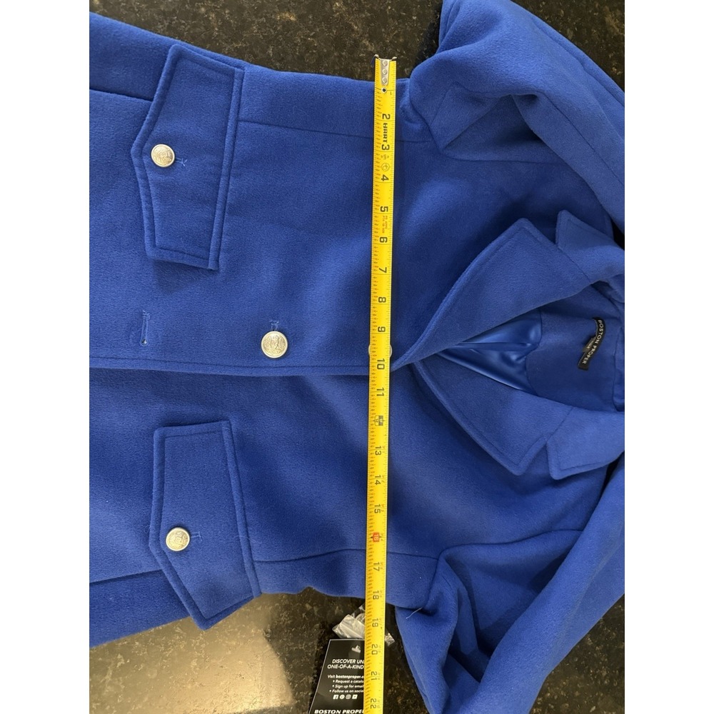 NEW Boston Proper Classic Tailored Top Coat Jacket Deep Ocean Blue Sz 4 - Picture 8 of 10